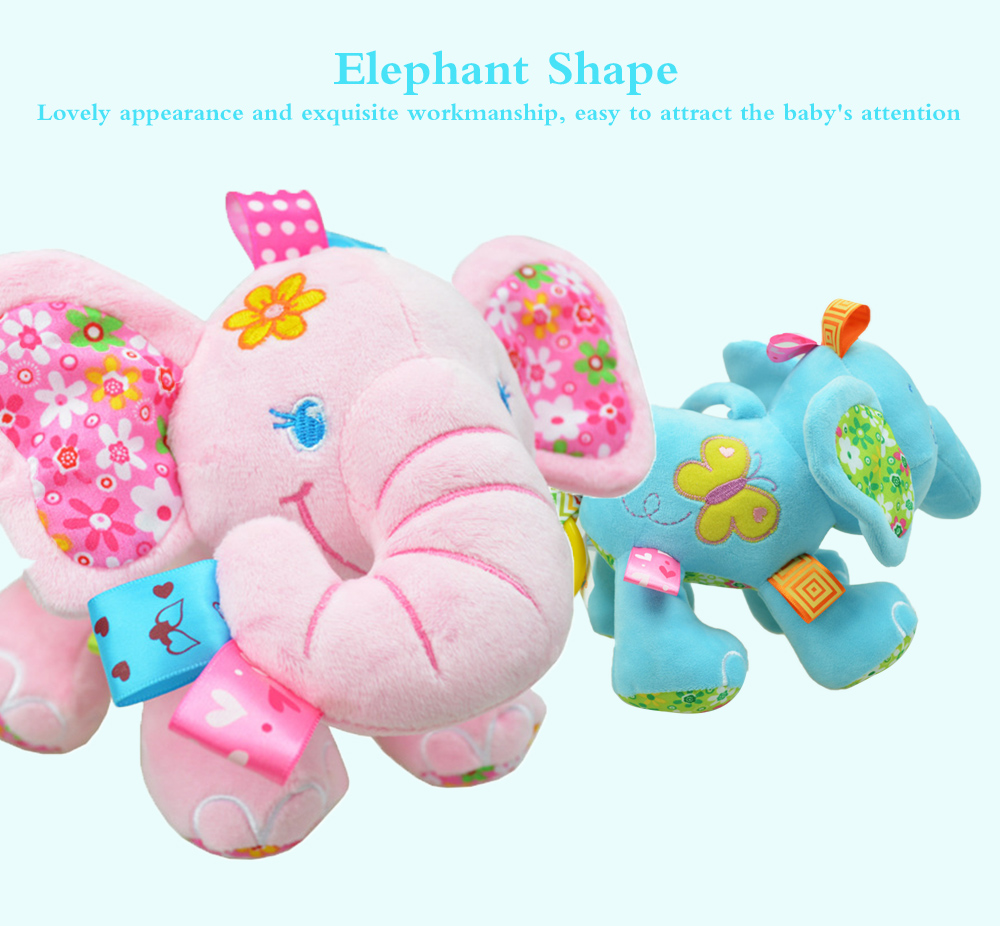 SOZZY Music Pull Bell Baby Stroller Bed Elephant Hanging Appease Toy SOZZY Music Pull Bell Baby Stroller Bed Elephant Hanging Appease Toy