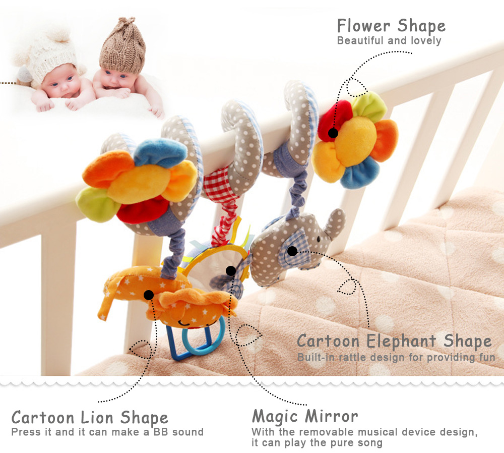 SOZZY Baby Stroller Rattle Stuffed Doll Bed Crib Musical Hanging Toy SOZZY Baby Stroller Rattle Stuffed Doll Bed Crib Musical Hanging Toy