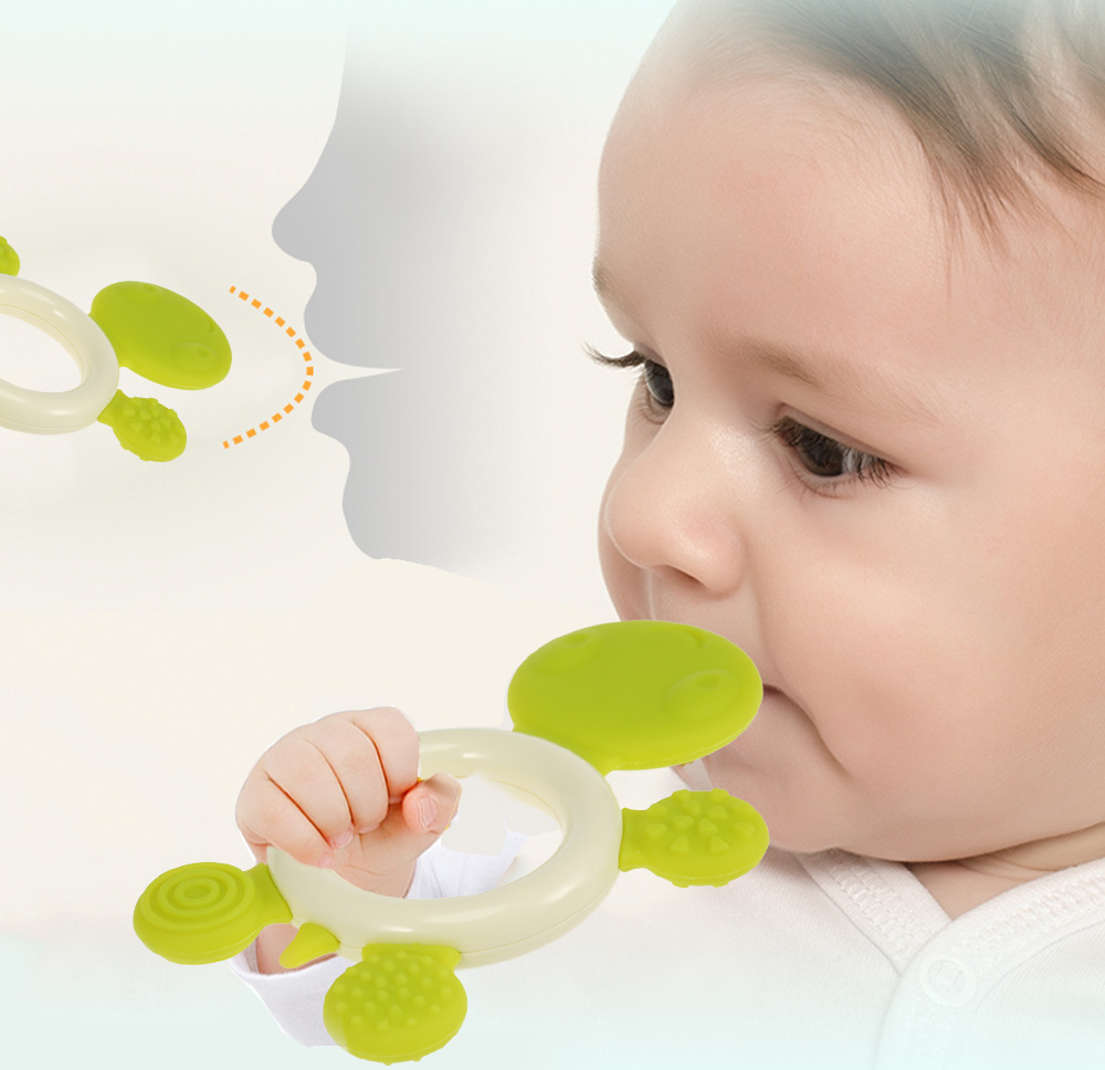 GoryeoBaby Silicone Cartoon Shape Baby Teether Infant Kids BPA Free Teething Toy