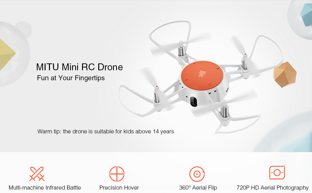 Xiaomi MITU WiFi FPV 720P HD Camera Multi-machine Infrared Battle Mini RC Drone - BNF