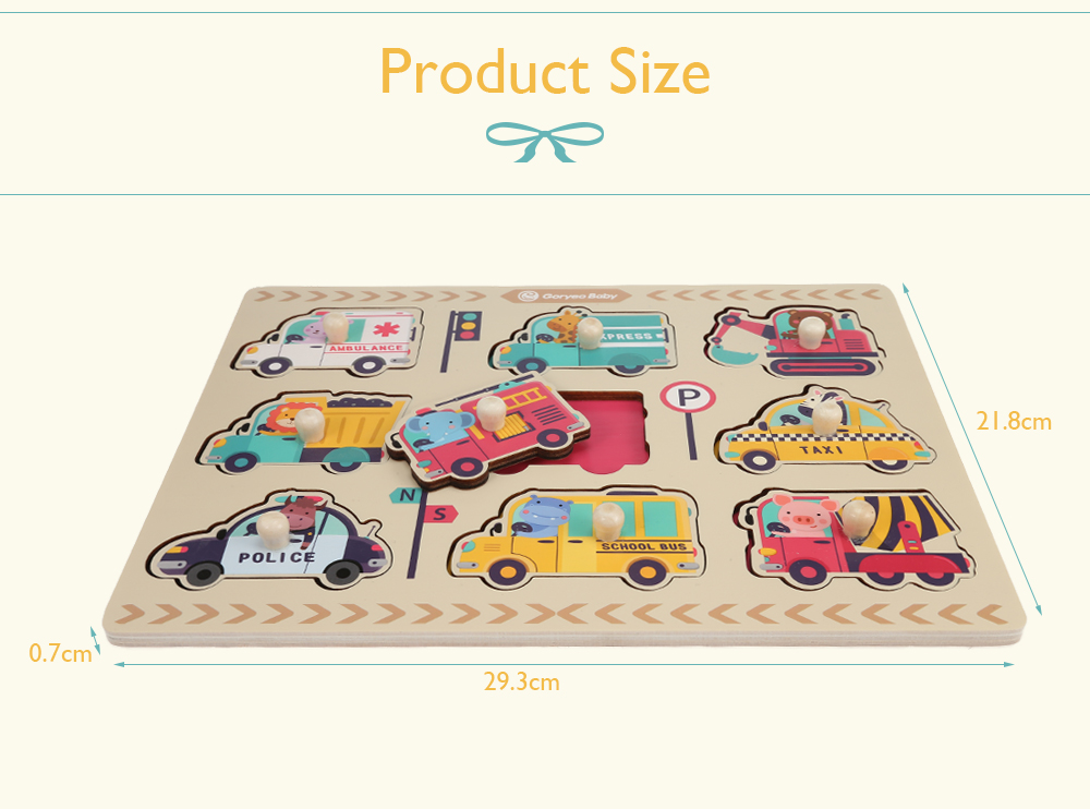 GoryeoBaby Wooden Animals Numbers Cognitive Puzzle Board Educational Toys for Baby Kids GoryeoBaby Wooden Animals Numbers Cognitive Puzzle Board Educational Toys for Baby Kids
