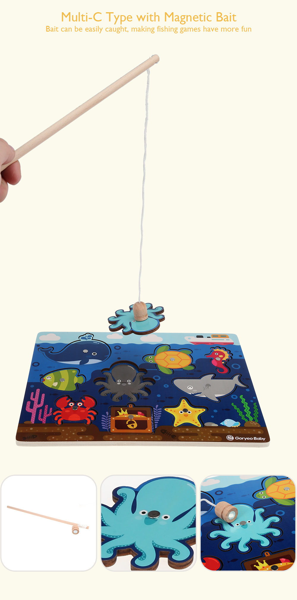 GoryeoBaby Wooden Animals Numbers Cognitive Puzzle Board Educational Toys for Baby Kids GoryeoBaby Wooden Animals Numbers Cognitive Puzzle Board Educational Toys for Baby Kids