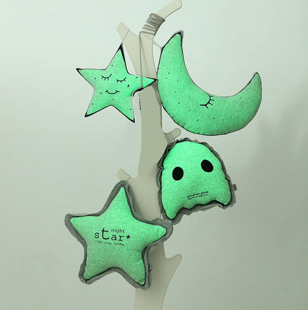 Night Lighting Soft Stuffed Toy Moon Star Glow in the Dark Plush Decoration Doll Night Lighting Soft Stuffed Toy Moon Star Glow in the Dark Plush Decoration Doll