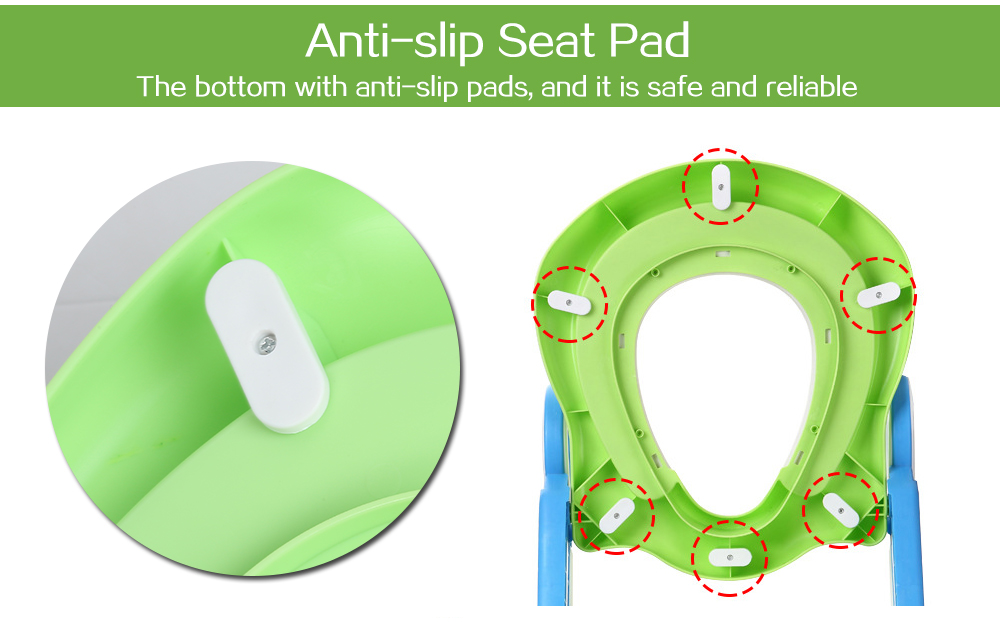 Baby Toilet Seat Folding Children Potty Chair Trainer with Adjustable Ladder Baby Toilet Seat Folding Children Potty Chair Trainer with Adjustable Ladder