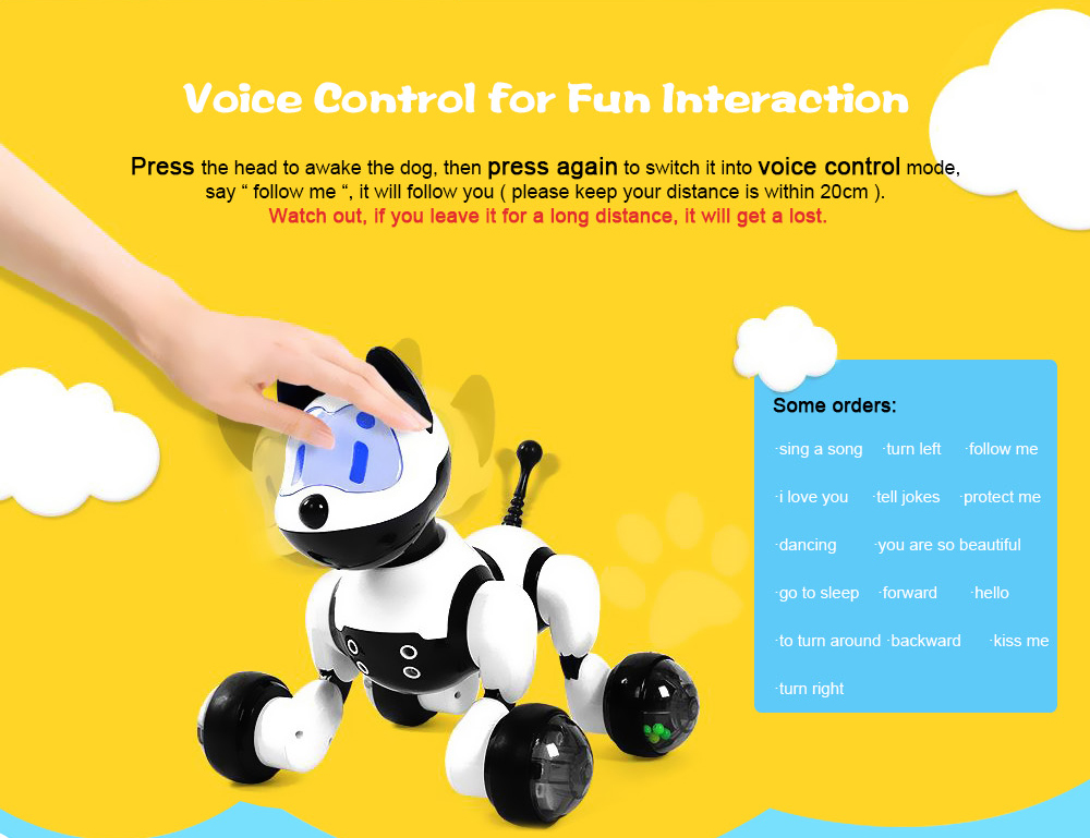 MG010 Voice Control Free Mode Sing Dance Smart Dog Robot