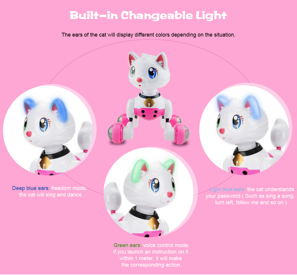 FXD - MG012 - YW Smart Voice Control Cat Robot FXD - MG012 - YW Smart Voice Control Cat Robot