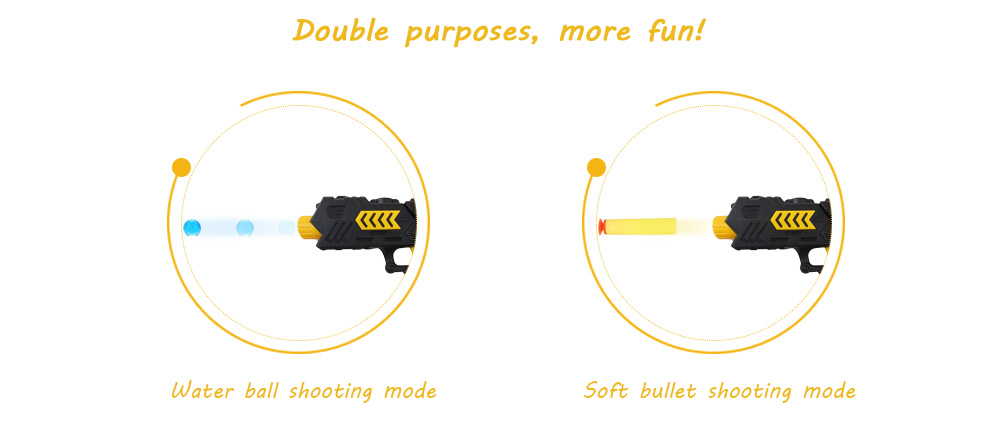 Simulation 2 in 1 Soft Bullet Shooter Water Ball Toy Gun