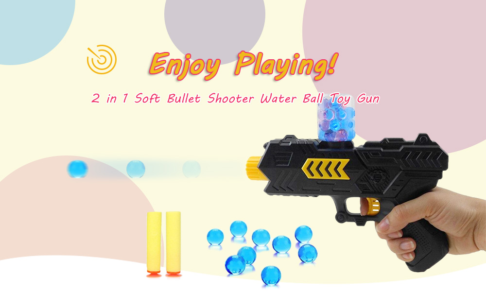 Simulation 2 in 1 Soft Bullet Shooter Water Ball Toy Gun