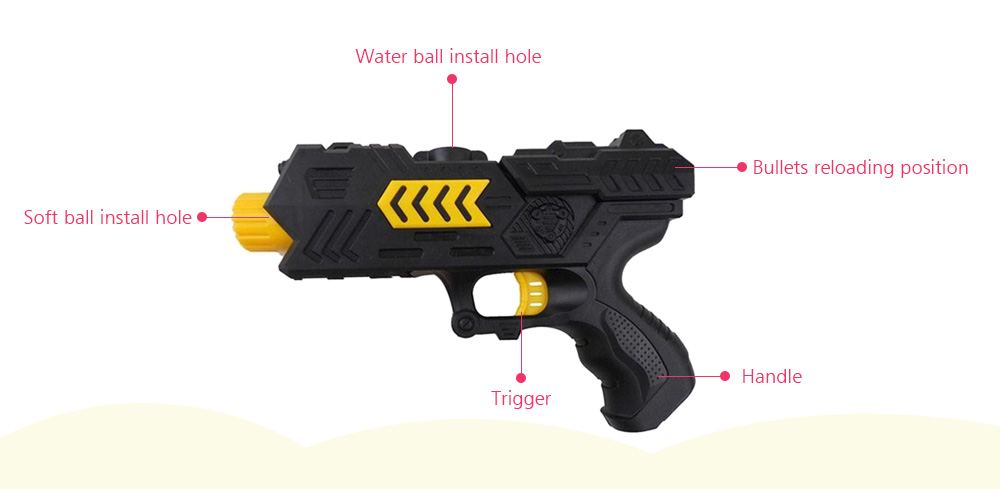 Simulation 2 in 1 Soft Bullet Shooter Water Ball Toy Gun