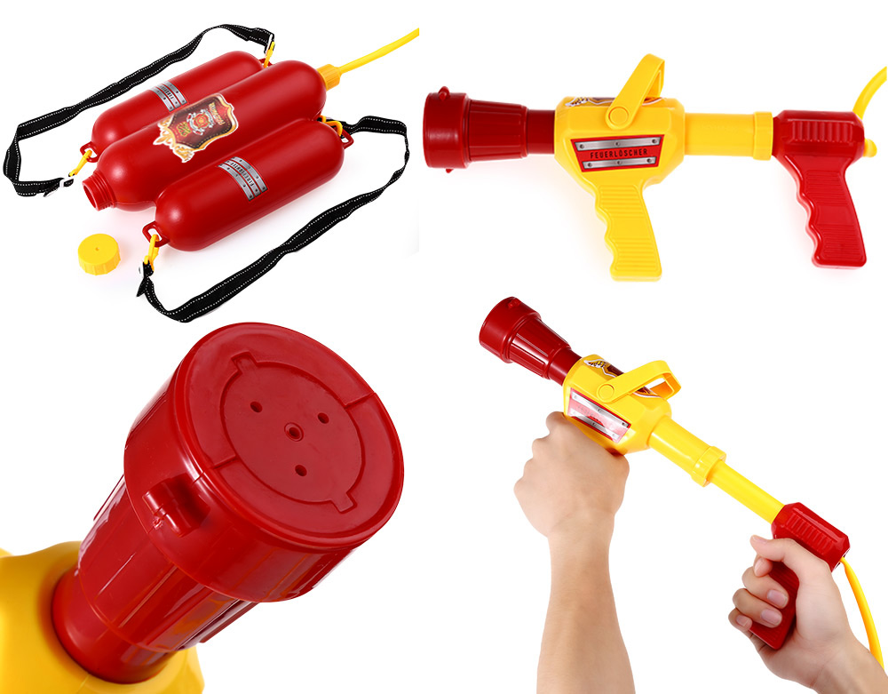 Kids Cute Outdoor Super Soaker Fire Backpack Pressure Water Gun Toy