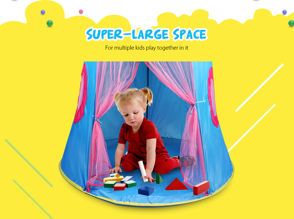 Foldable Princess Castle Kids Play Tent Indoor / Outdoor Use