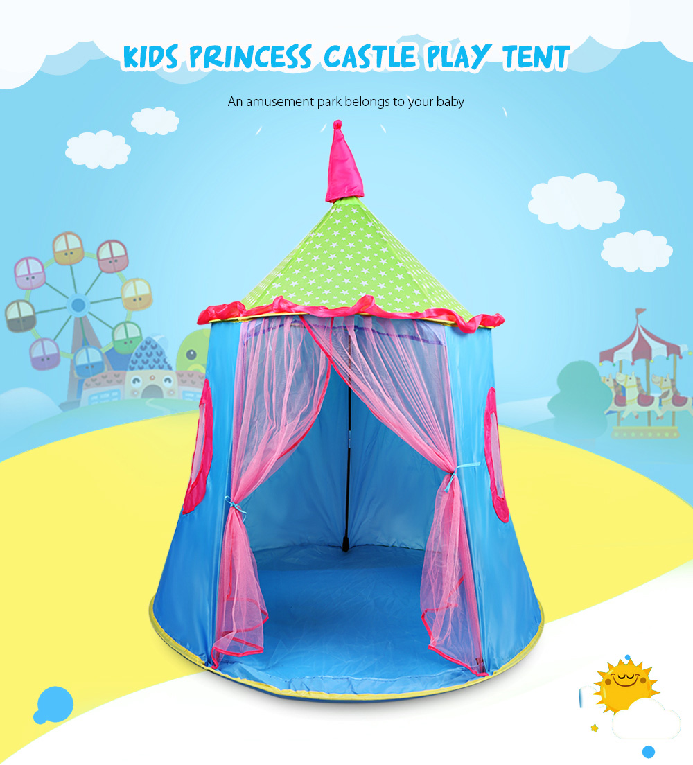 Foldable Princess Castle Kids Play Tent Indoor / Outdoor Use