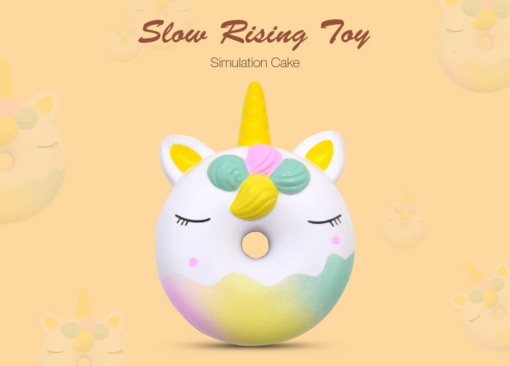 PA58 Squishy PU Foam Slow Rising Simulate Unicorn Donut Toy