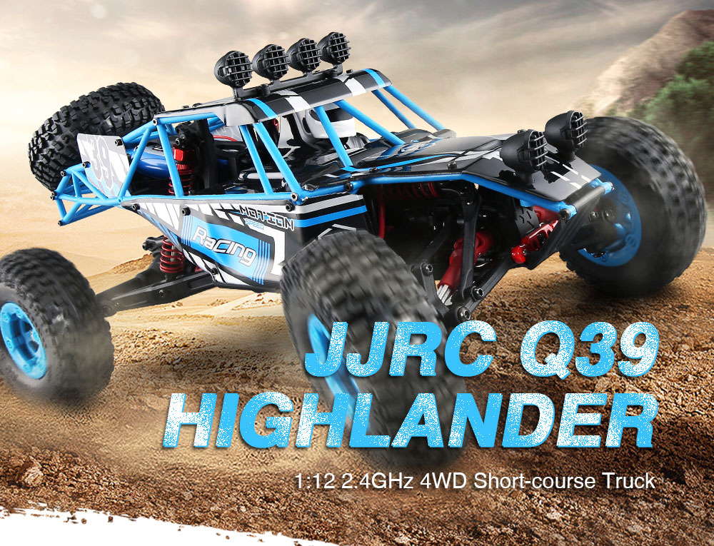 JJRC Q39 HIGHLANDER 1:12 4WD RC Desert Truck RTR 35km/h+ Fast Speed / 1kg High-torque Servo / 7.4V 1500mAh LiPo