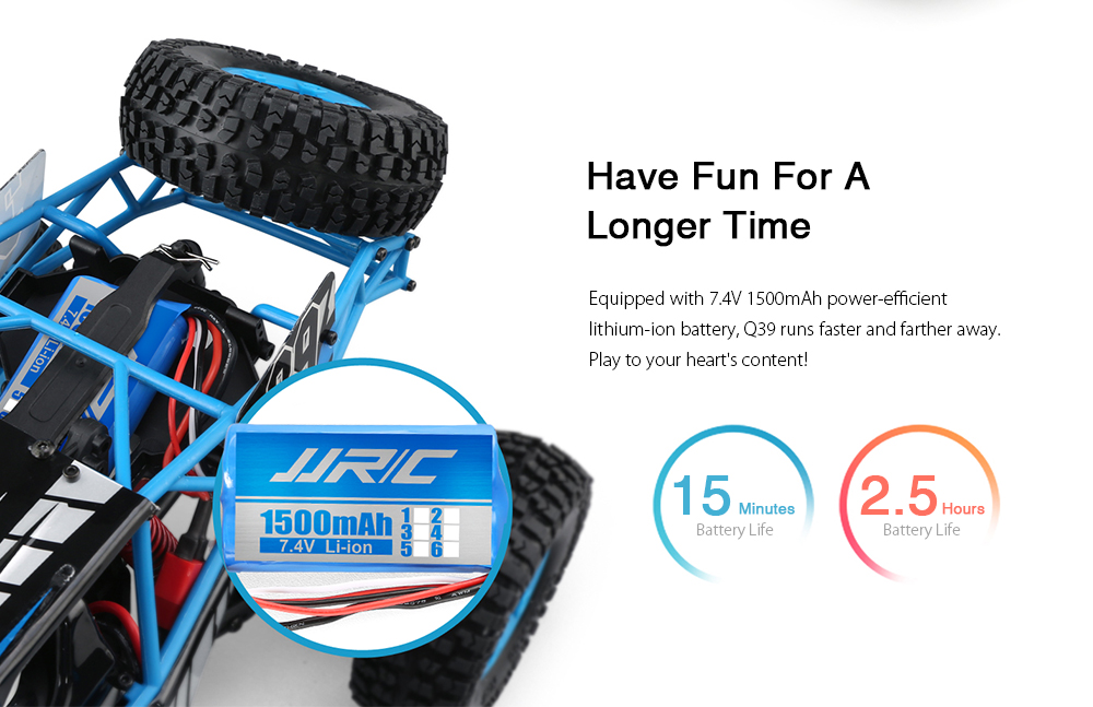 JJRC Q39 HIGHLANDER 1:12 4WD RC Desert Truck RTR 35km/h+ Fast Speed / 1kg High-torque Servo / 7.4V 1500mAh LiPo