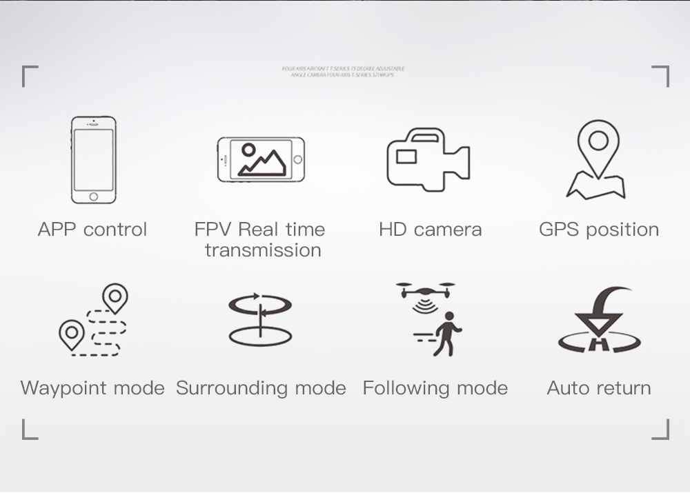 JINXINGDA JXD528 100m Control 720P Altitude Hold / Surrounding / Waypoints / Following FPV RC Drone