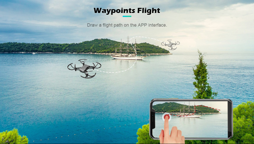 IN 1802 720P Waypoints / G-sensor / Altitude Hold / Headless FPV RC Drone