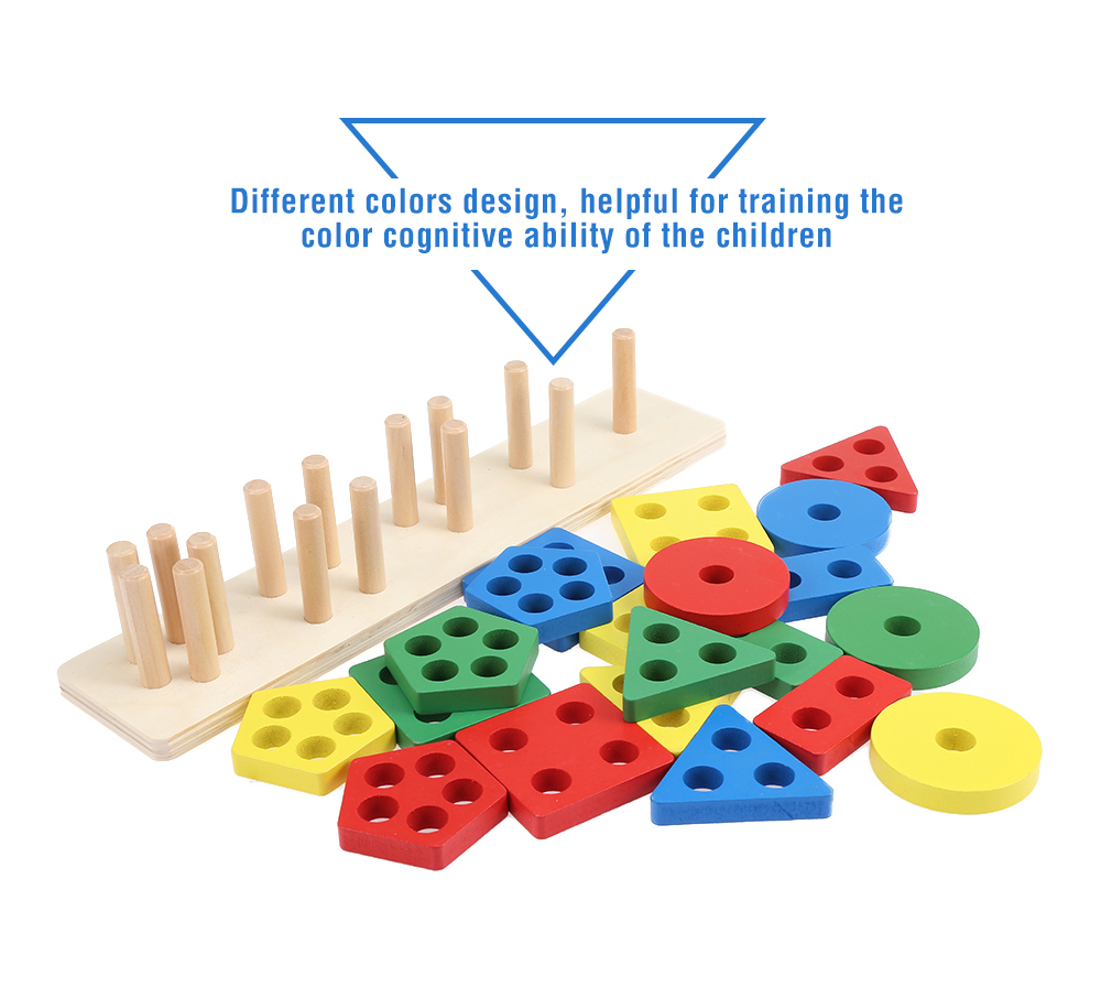 Shape Matching Geometry Game Cognition Puzzle Wooden Educational Toy