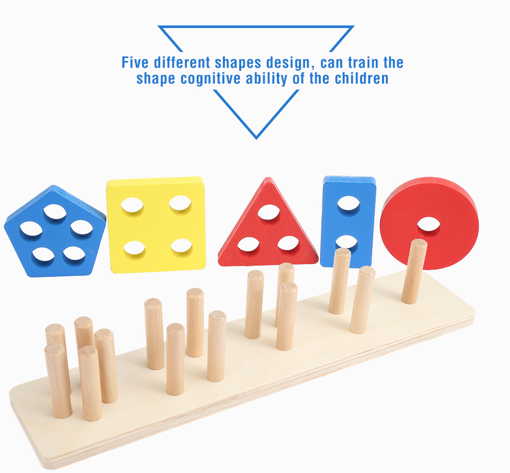 Shape Matching Geometry Game Cognition Puzzle Wooden Educational Toy