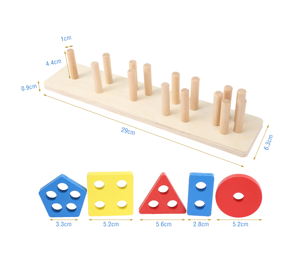 Shape Matching Geometry Game Cognition Puzzle Wooden Educational Toy