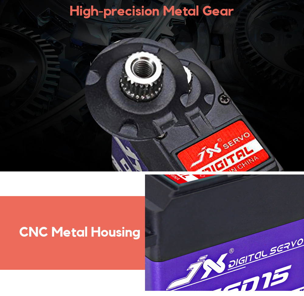 JX DC6015 Metal Gear High Torque Digital Servo for RC Model JX DC6015 Metal Gear High Torque Digital Servo for RC Model