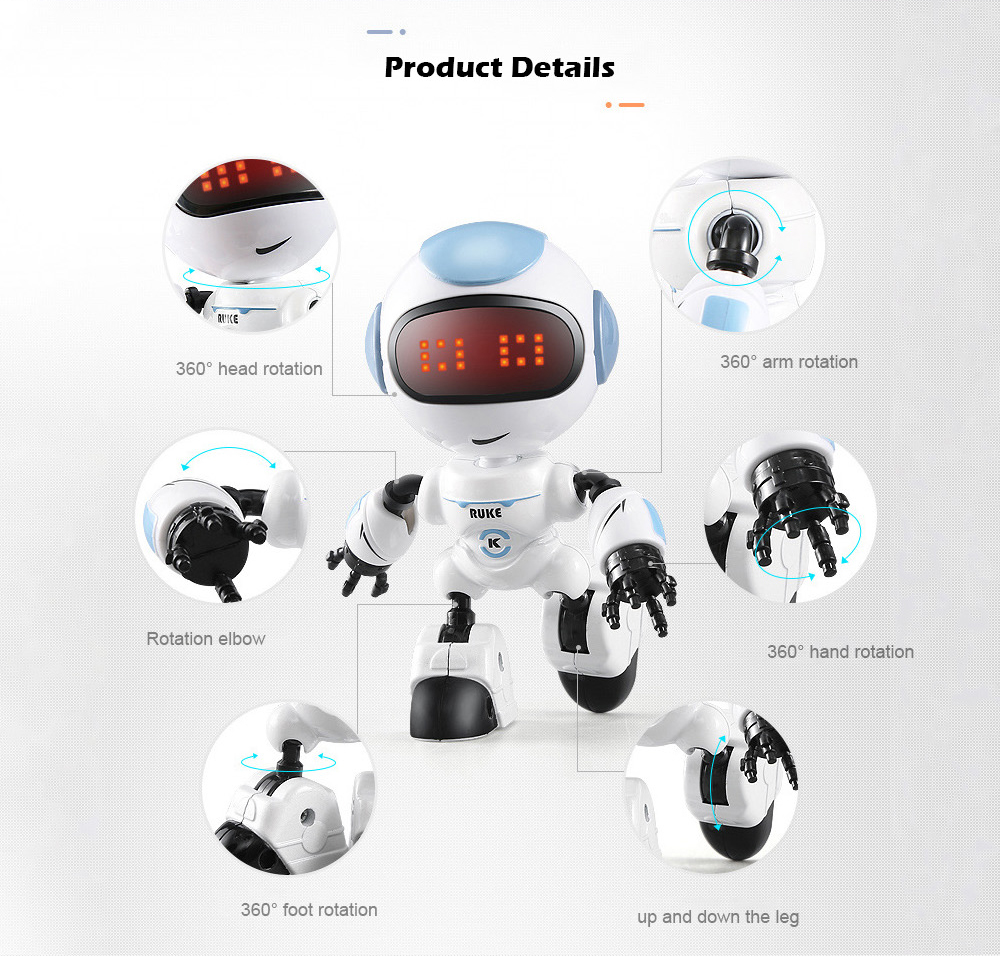 JJRC R8 Touch Sensing LED Eyes RC Robot Smart Voice DIY Body Gesture Model Toy