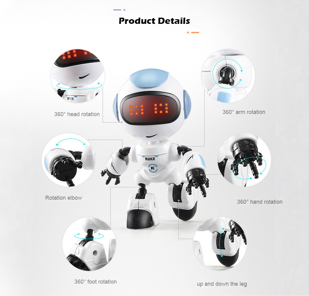 JJRC R8 Touch Sensing LED Eyes RC Robot Smart Voice DIY Body Gesture Model Toy JJRC R8 Touch Sensing LED Eyes RC Robot Smart Voice DIY Body Gesture Model Toy