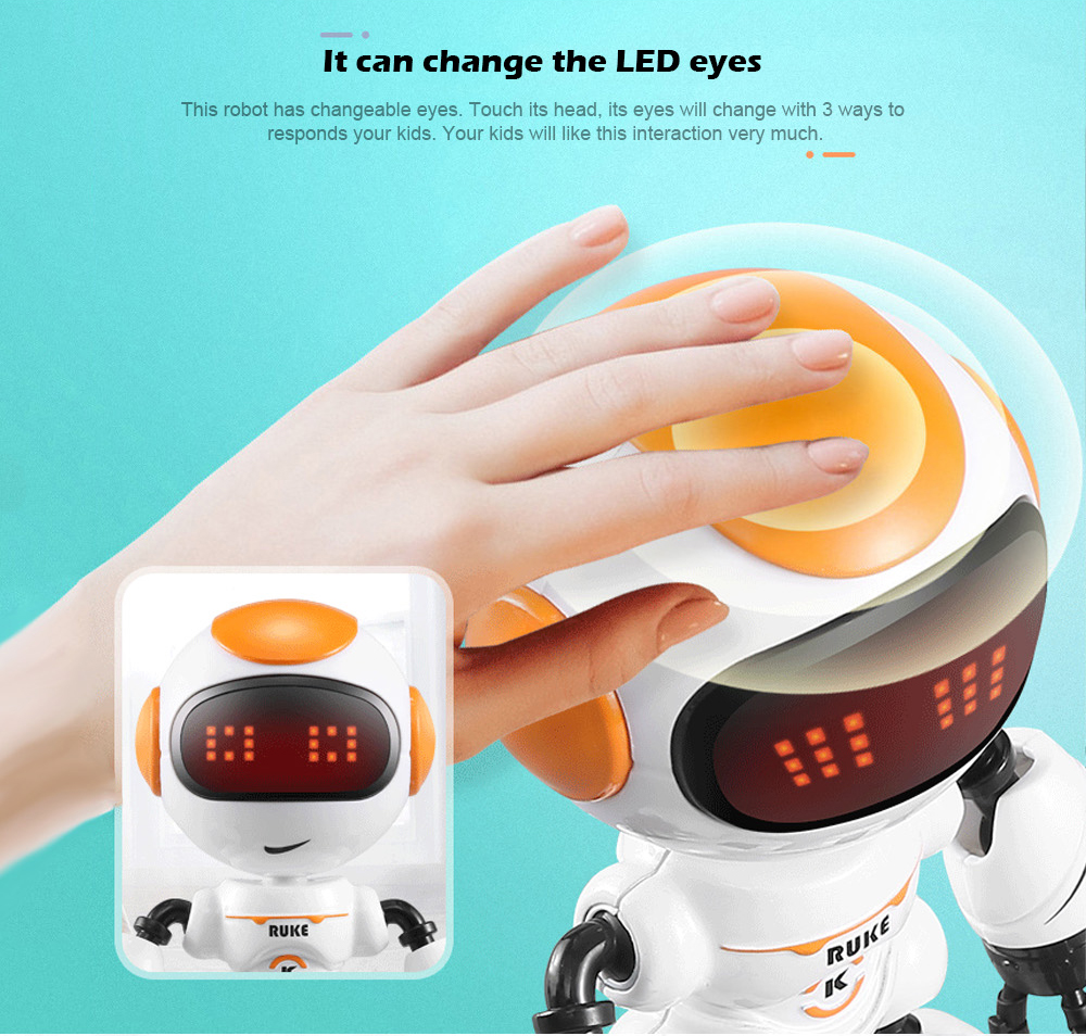 JJRC R8 Touch Sensing LED Eyes RC Robot Smart Voice DIY Body Gesture Model Toy JJRC R8 Touch Sensing LED Eyes RC Robot Smart Voice DIY Body Gesture Model Toy