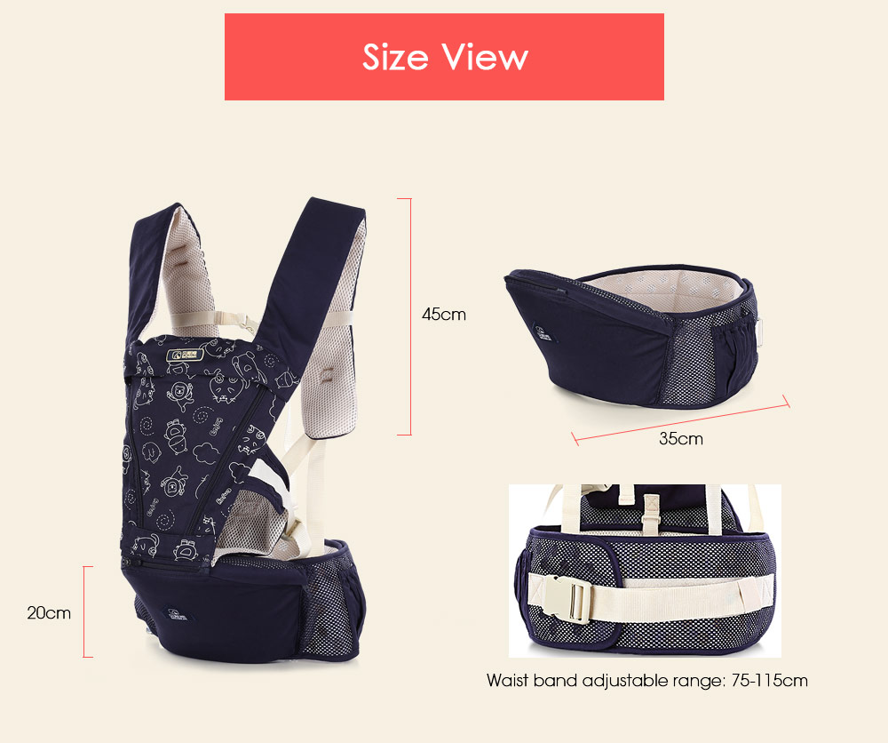 Bethbear BS1508 Hipseat Newborn Waist Stool Baby Carrier Infant Sling Bethbear BS1508 Hipseat Newborn Waist Stool Baby Carrier Infant Sling