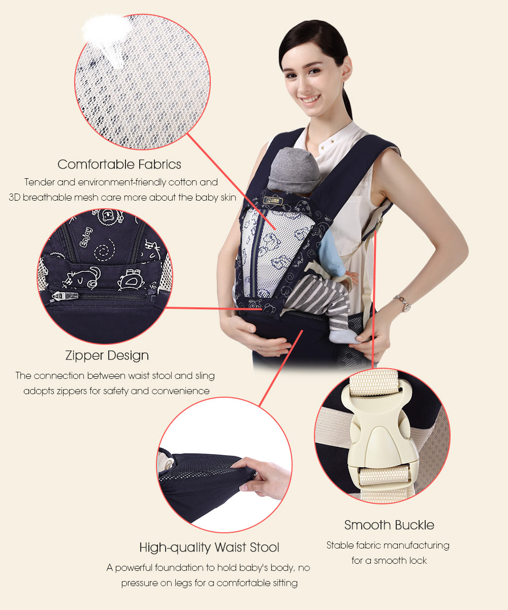 Bethbear BS1508 Hipseat Newborn Waist Stool Baby Carrier Infant Sling Bethbear BS1508 Hipseat Newborn Waist Stool Baby Carrier Infant Sling