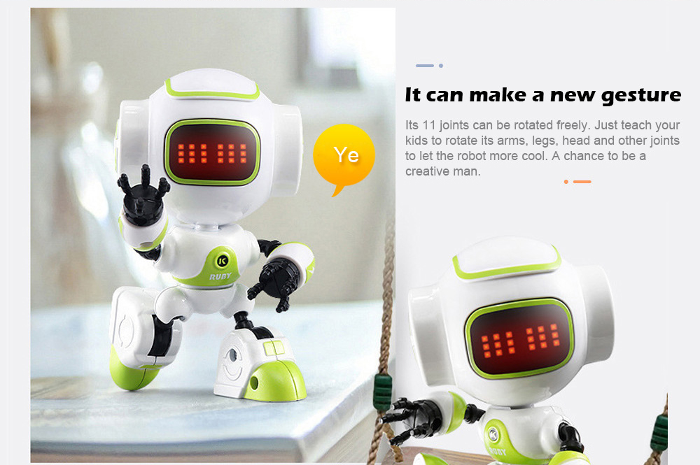 JJRC R9 Touch Sensing LED Eyes RC Robot Smart Voice DIY Body Model Toy