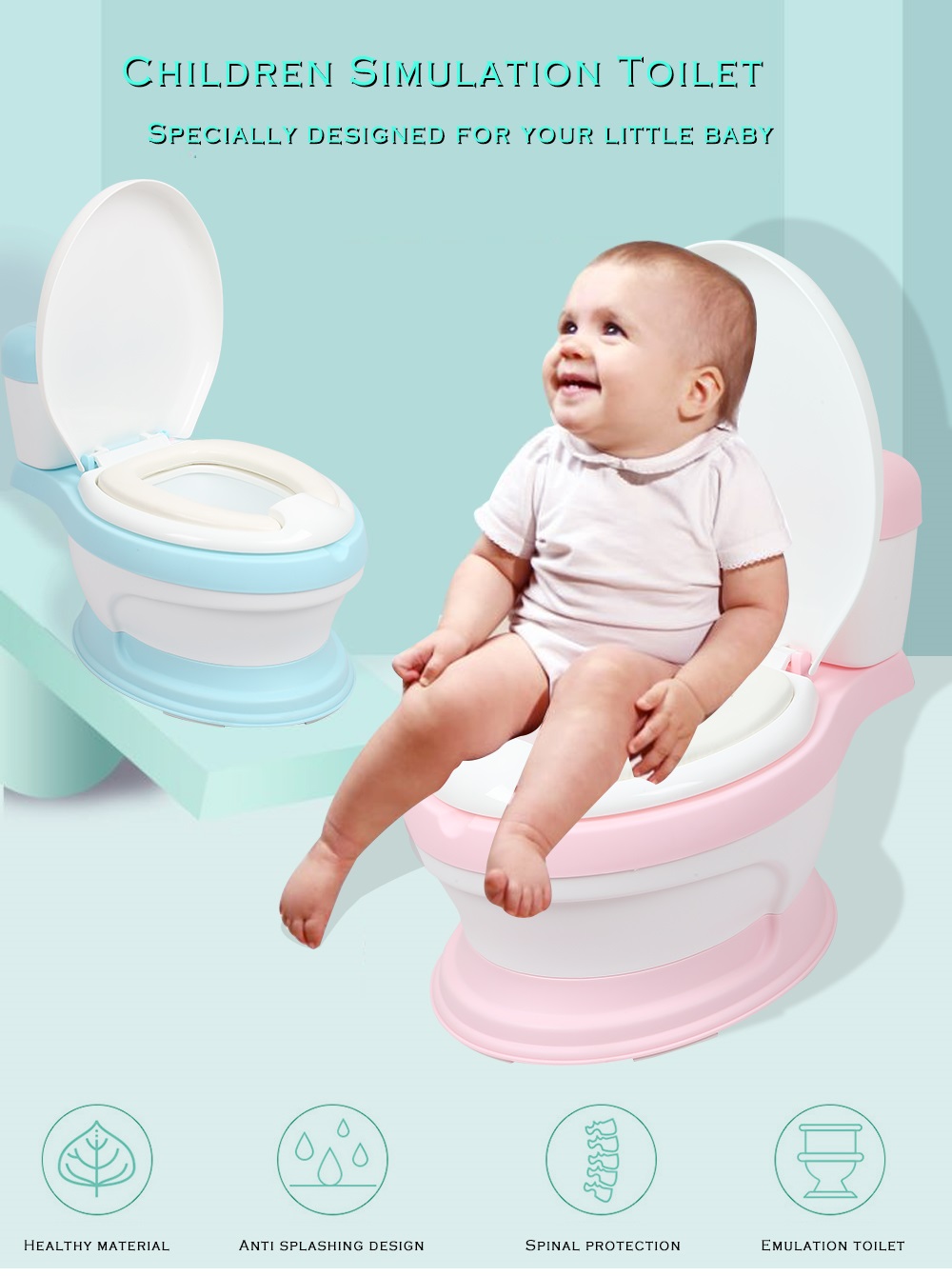 Children Simulation Toilet Infant Pony Bucket