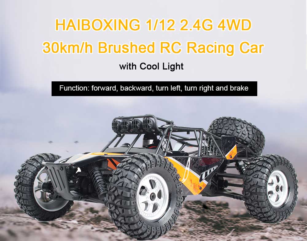 HAIBOXING 12815 1/12 2.4G 4WD 30km/h Brushed RC Racing Car Off-road Desert Truck with LED Light