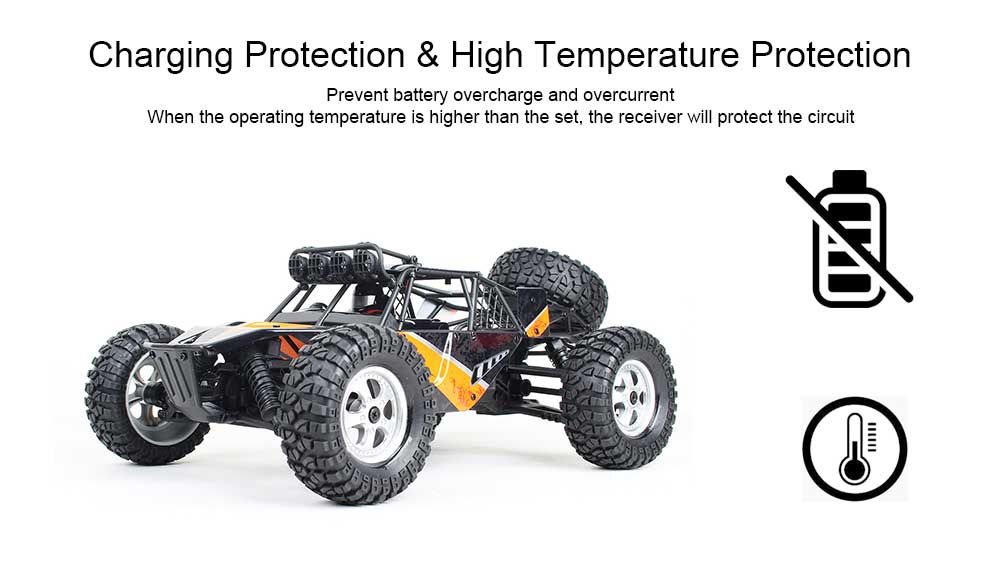HAIBOXING 12815 1/12 2.4G 4WD 30km/h Brushed RC Racing Car Off-road Desert Truck with LED Light