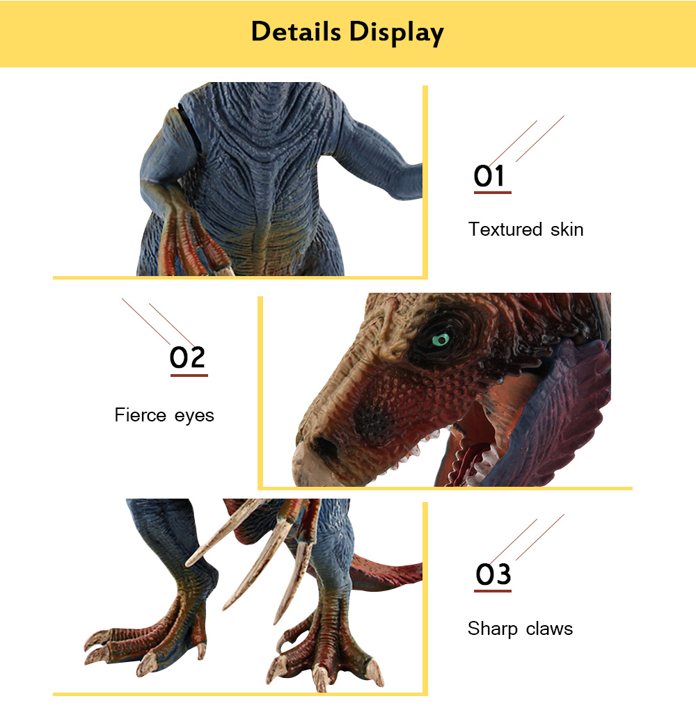Dinosaur Figures Simulation Sickle Dragon Model Lifelike Animal Toy