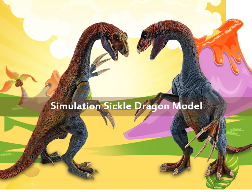 Dinosaur Figures Simulation Sickle Dragon Model Lifelike Animal Toy