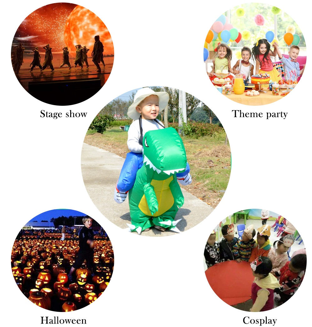Dinosaur Costume Theme Party Halloween Walking Inflatable Outfit for Children Dinosaur Costume Theme Party Halloween Walking Inflatable Outfit for Children