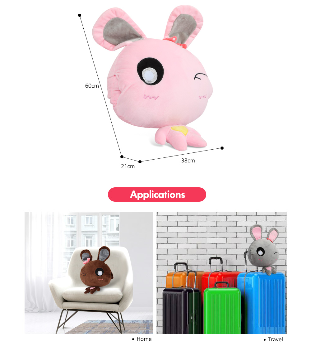 Cartoon Throw Pillow Blanket Set Plush Stuffed Toy for Home Travel Cartoon Throw Pillow Blanket Set Plush Stuffed Toy for Home Travel