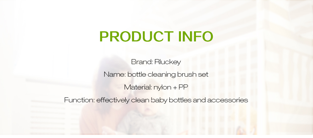 Rluckey Multipurpose Milk Feeding Bottle Rotary Cleaning Brush Washable Set