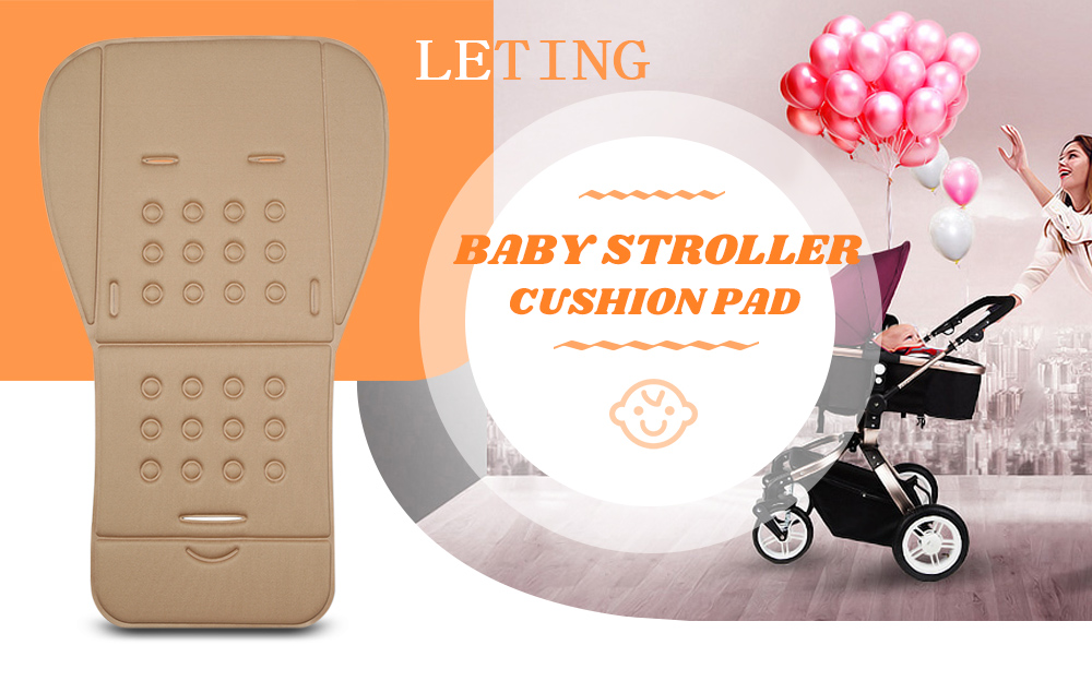 LETING Baby Stroller Cushion Pad Pushchair Seat Liner 3D Mesh Anti-slip Back
