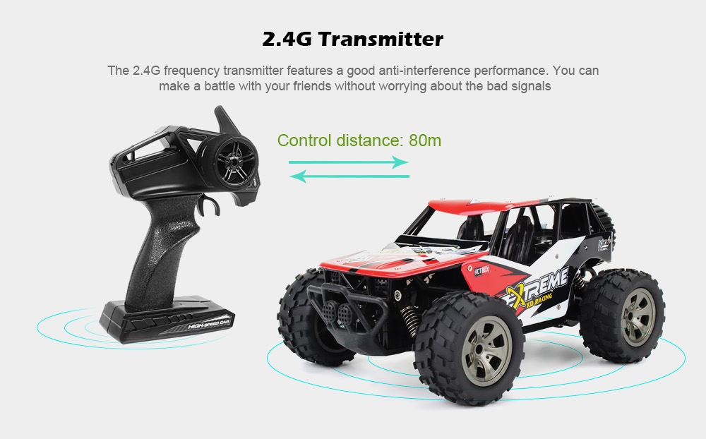 1812 - A 2.4G 1/18 18km/h RC Monster Truck Car RTR Toy Gift 1812 - A 2.4G 1/18 18km/h RC Monster Truck Car RTR Toy Gift