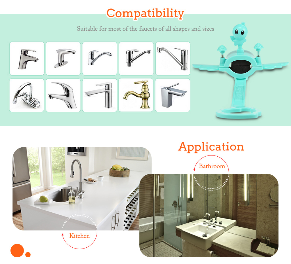 Kids Cartoon Waterspout Faucet Extender for Kitchen and Bathroom Sinks Kids Cartoon Waterspout Faucet Extender for Kitchen and Bathroom Sinks