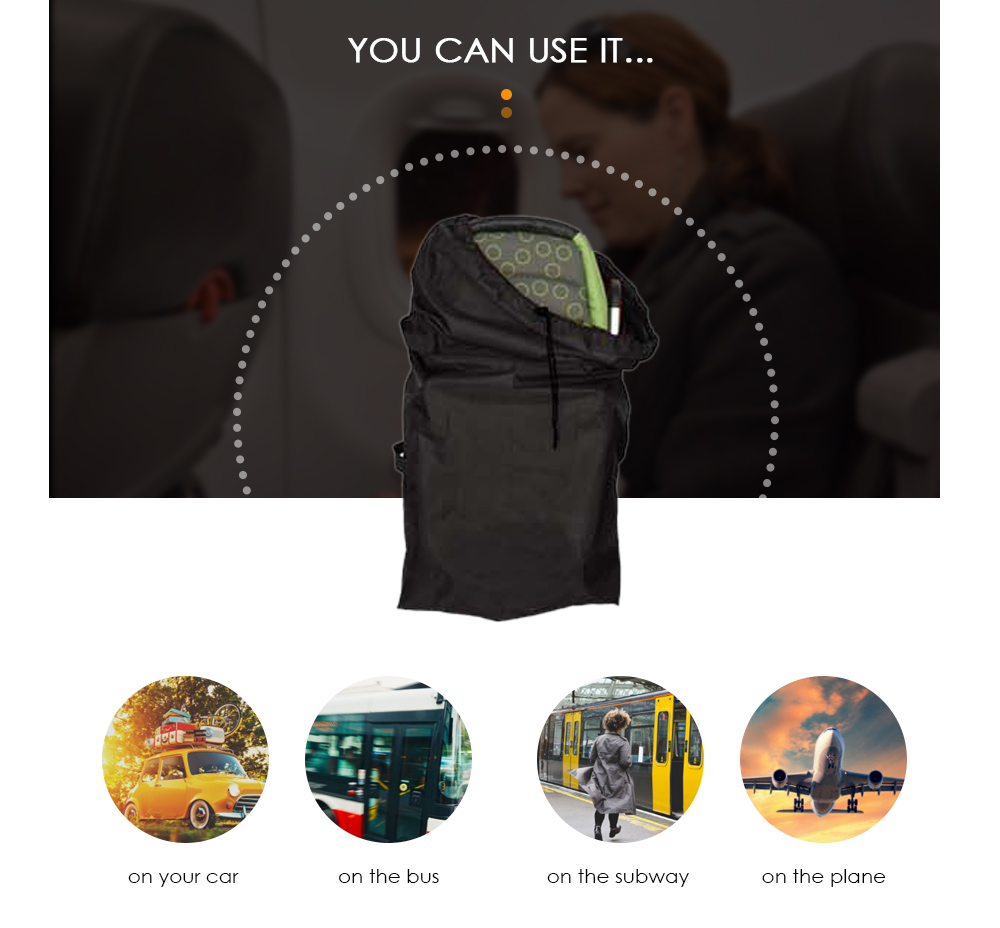 Guapabien Baby Stroller Pushchair Travel Storage Bag Dust-proof Cover Guapabien Baby Stroller Pushchair Travel Storage Bag Dust-proof Cover
