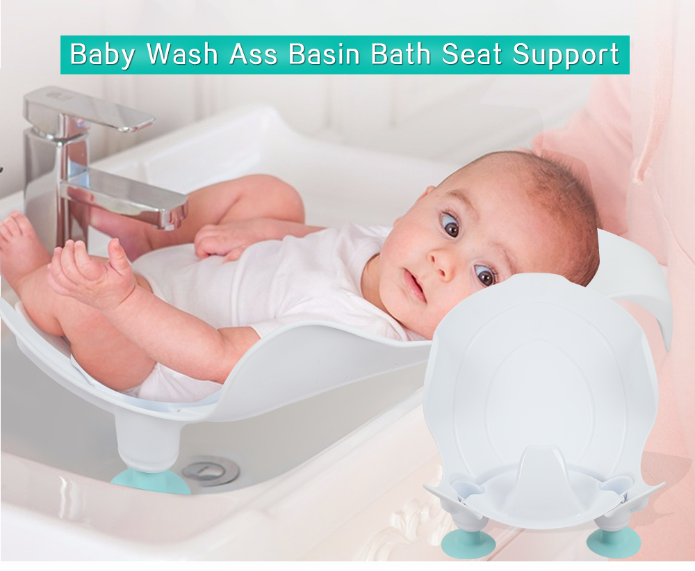 Baby PP Material Wash Ass Basin Bath Seat Support Infant Bidet