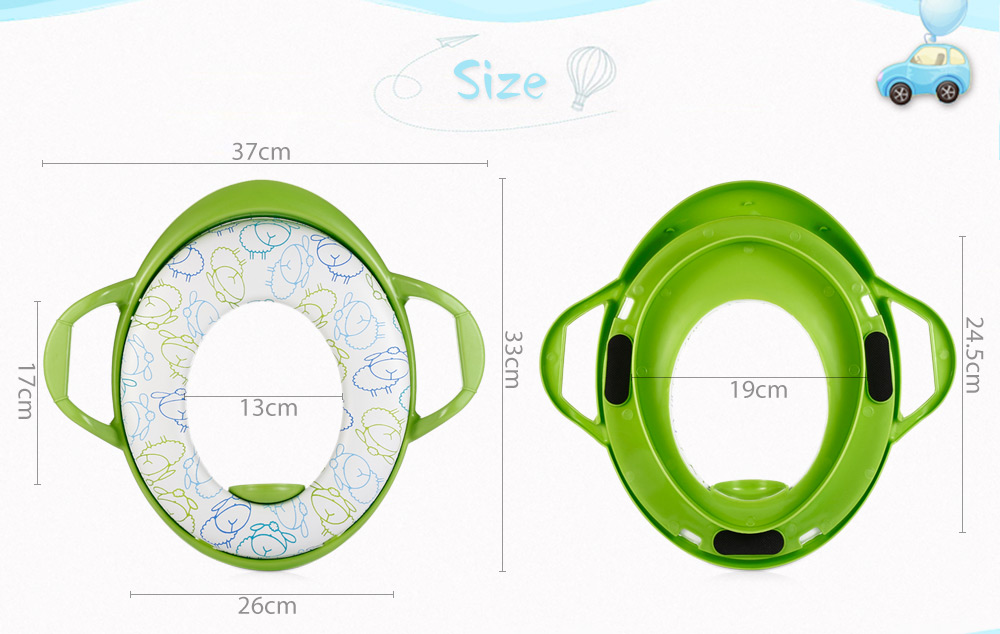 Bethbear Soft Training Potty Seat with Handles / Splash Guard for Boys / Girls