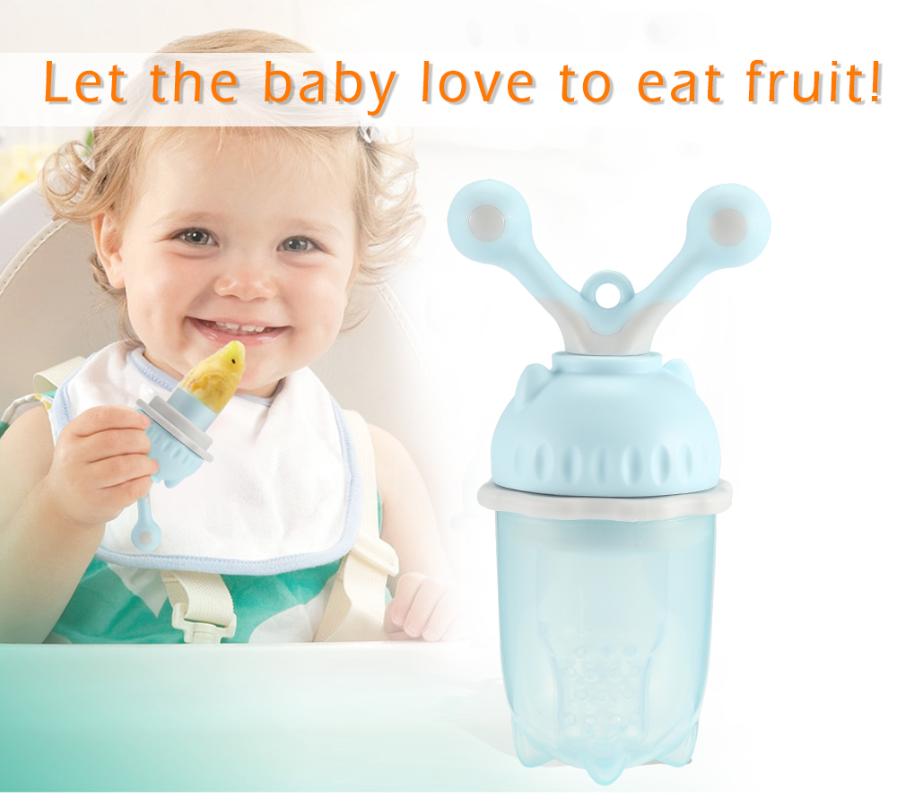 Baby Rotation Push Type Nipple Infant Bite Chew Training Device Fruit Filter