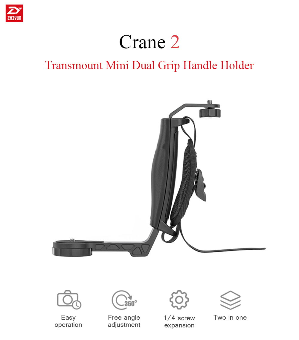 Zhiyun Crane 2 Gimbal Accessories L Bracket Mini Dual Grip Handle Holder
