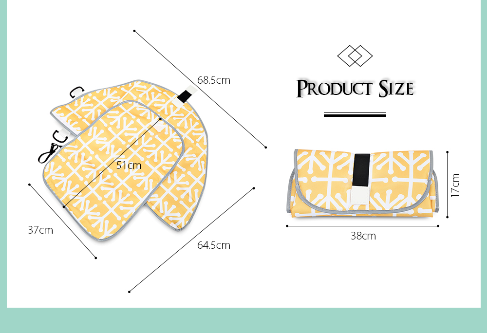 Portable Polyester Baby Diaper Changing Pad Folding Mat