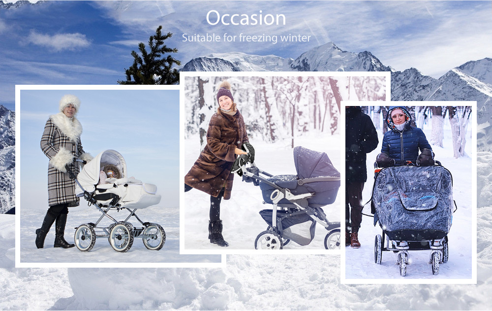 LETING Baby Stroller Warmer Water Resistance Plush Pushchair Pram Cart Gloves LETING Baby Stroller Warmer Water Resistance Plush Pushchair Pram Cart Gloves