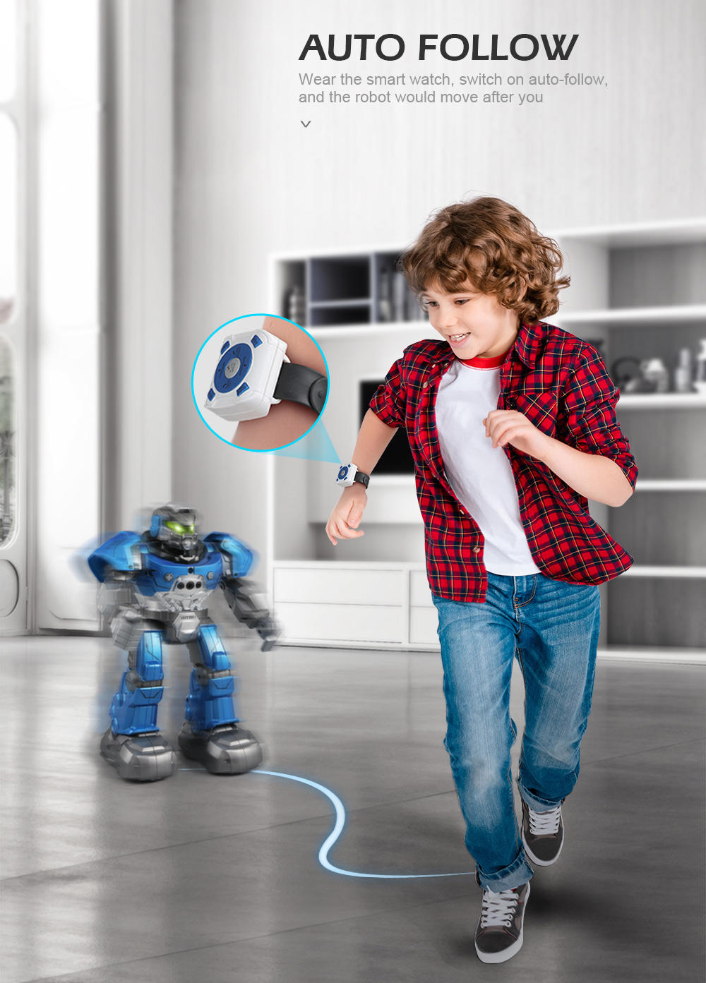 JJRC R5 RC Robot Auto Follow Smartwatch Control Sing Dance Intelligent Programming JJRC R5 RC Robot Auto Follow Smartwatch Control Sing Dance Intelligent Programming